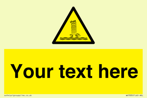 Custom warning artificial waterfall